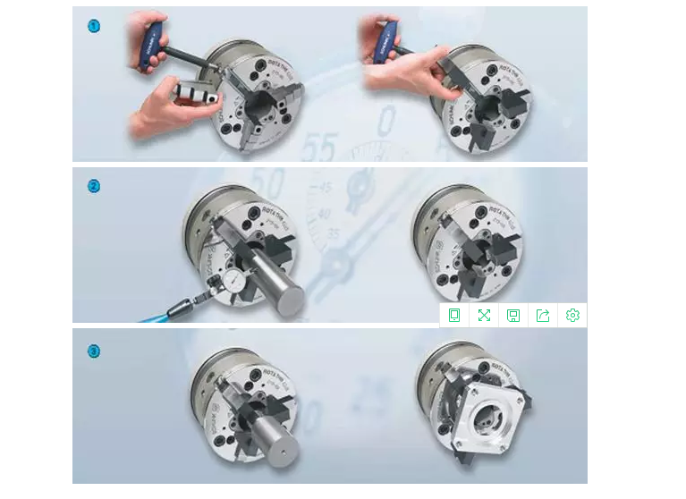 SCHUNK卡盤的基本結構包括強化處理的卡盤基體,充分的油脂潤滑,磨損極為輕微。因此保持高精度下更長的使用壽命。獨具特色的外輪廓設計,使盡量少的冷卻液殘留在機床主軸或主軸軸承處。極端穩固的盤體防止了因更高的夾持力及徑向負荷導致的精度失穩狀況。大通孔,利于大尺寸棒料的通過及自動上下料 。基爪——通用性好,與F型及Duro型匹配。    卡爪快換系統:使用獨立鎖緊的卡爪,保持高精度的同時,極大縮短輔助時間(調整、更換)。